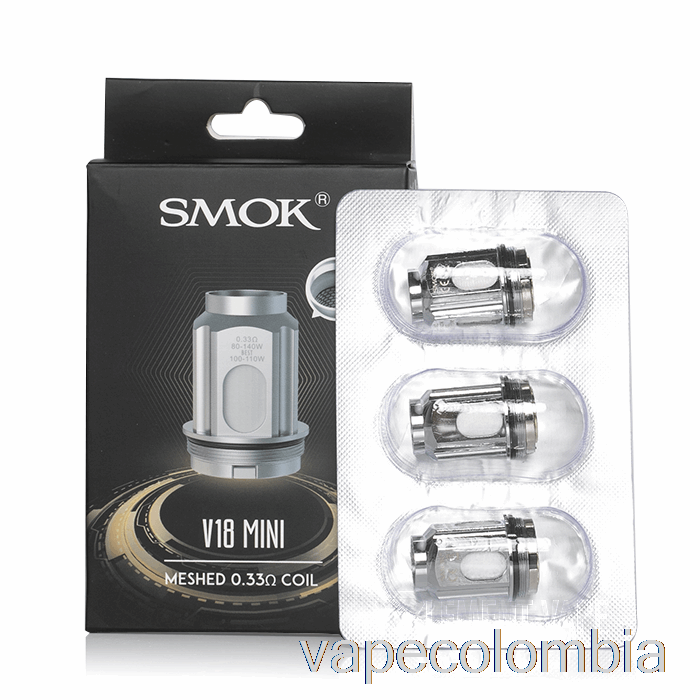 Kit Completo De Vapeo Smok Tfv18 Mini Bobinas De Repuesto 0.33ohm Tfv18 Mini Bobinas De Malla